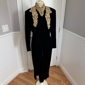 Vintage 80s Scott McClintock Velvet Dress + Jacket